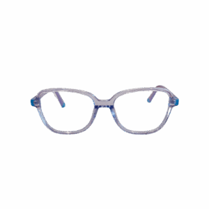 Óculos Quadrado Azul Translúcido