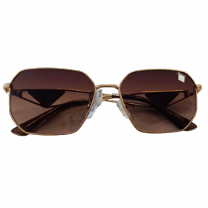 Óculos de Sol Hexagonal Dourado