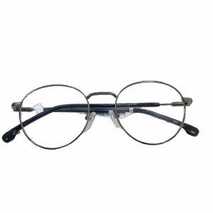 Óculos Redondo Metálico Prata